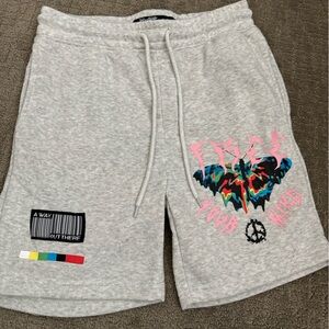 Grey sweatpants shorts